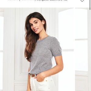 Quince Mongolian Cashmere Tee — size M, barely worn